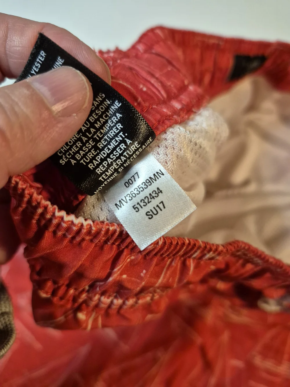 Nordstrom Red Sailboat-Print Swim Trunks 4831